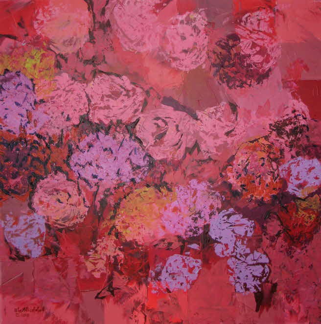 Ute Middel - La Rose Bretonne Rouge - 2016  - 70 x 70 cm - 89 € mtl./K 1450 €