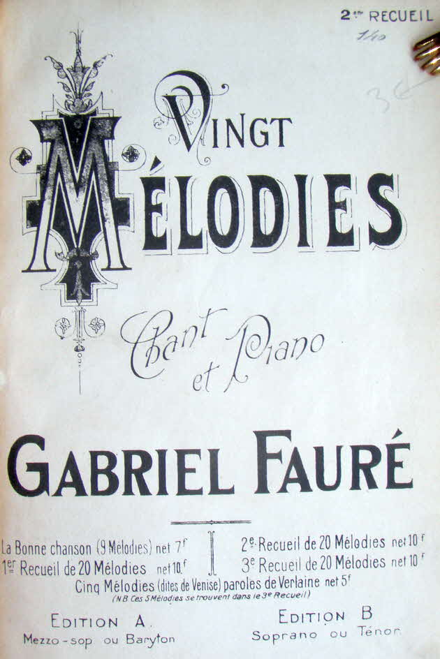 Gabriel Urbain Faur� (* 12. Mai 1845 in Pamiers, D�partement Ari�ge, Midi-Pyr�n�es; � 4. November 1924 in Paris) war ein franz�sischer Komponist, der vor allem Vokal-, Klavier- und Kammermusik schrieb  - 39 € mtl./K 350 €