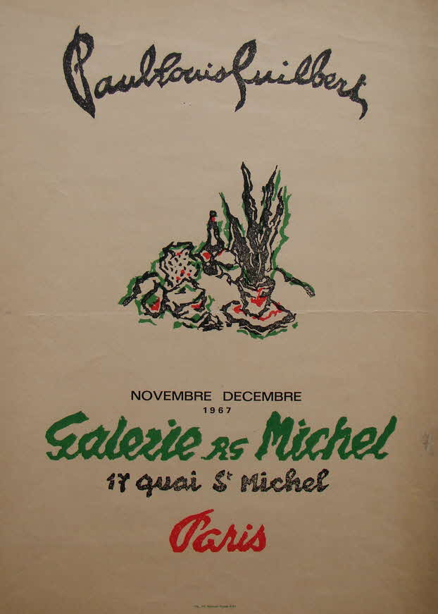 Ausstellungsplakat - Paul Louis Guilbert (1886-1952) - Galerie RG Michel - Paris 1967 - 56 x 40 cm - 39 € mtl./K 250 €