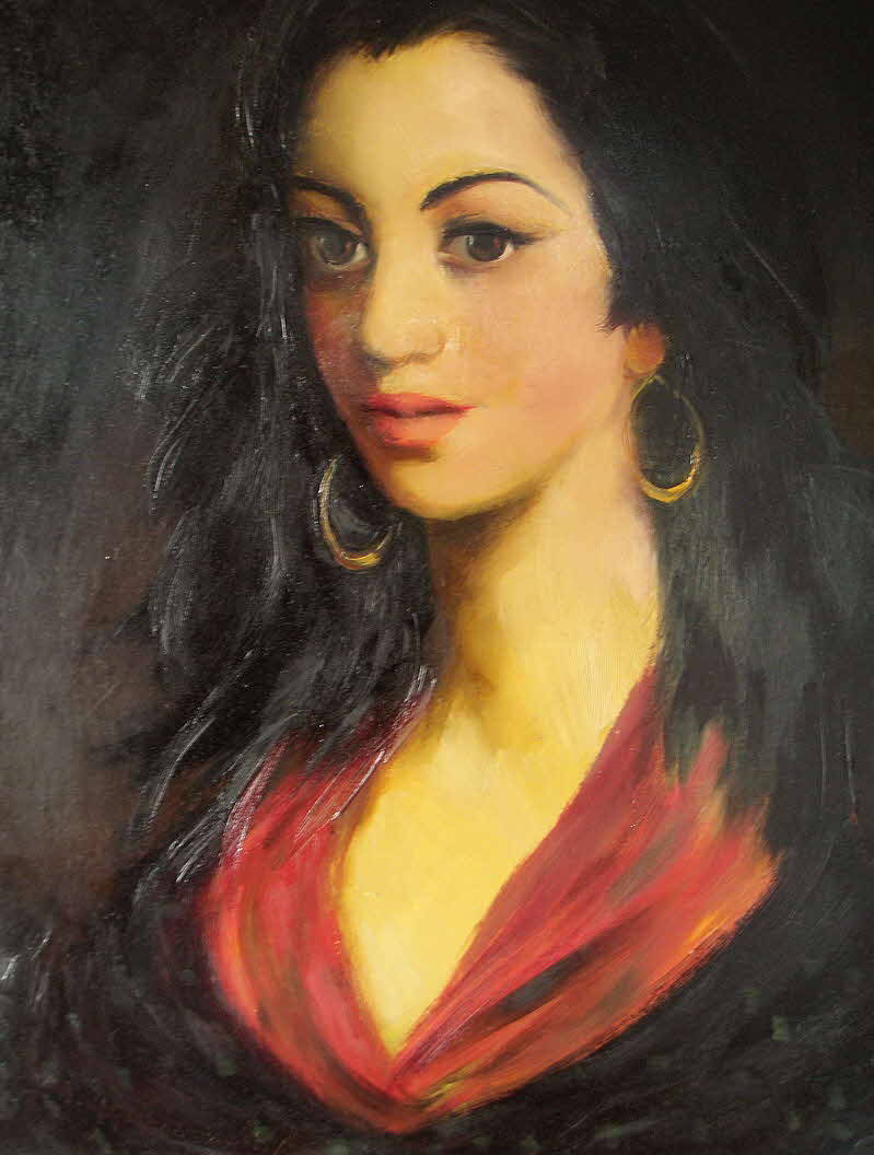 Albert Fessler (1908 - 1978) Portr�t einer Spanierin um 1957 - 60 x 50 cm - 89 € mtl./K 1250 €