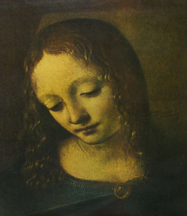 Portr�t der Felsenmadonna - Leonardo Da Vinci - Kupfertiefdruck um 1960 - 71 x 60 cm - 59 € mtl./K 450 €