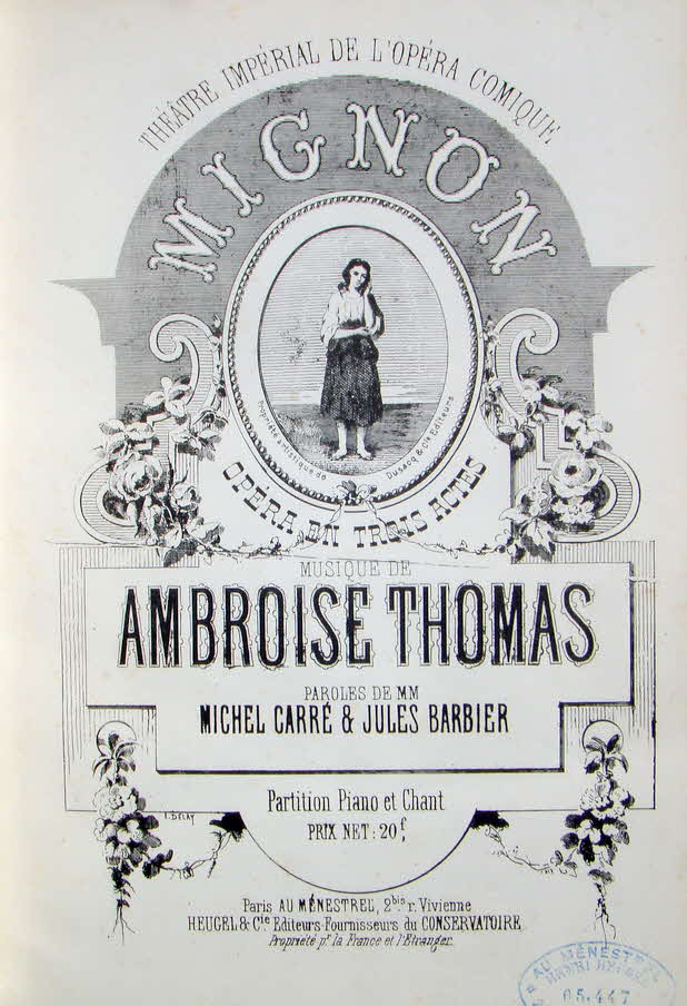 Charles Louis Ambroise Thomas (* 5. August 1811 in Metz; � 12. Februar 1896 in Paris) war ein franz�sischer Komponist.

Mignon, komponiert um 1866; nach Goethes Wilhelm Meisters Lehrjahre; Libretto von Jules Barbier und Michel Carr� - 39 € mtl./K 350 €